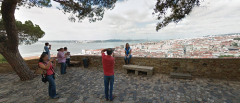 Turismo em Lisboa, imagem do Castelo de São Jorge do Google Maps.