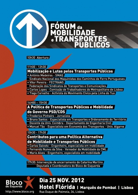 Programa do Fórum da Mobilidade e Transportes Públicos